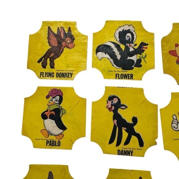 VTG  DISNEY BREAD END LABELS DONALD DUCK Lot Of 12 Jet Pilot, Bambi, Flower etc - Picture 2 of 7